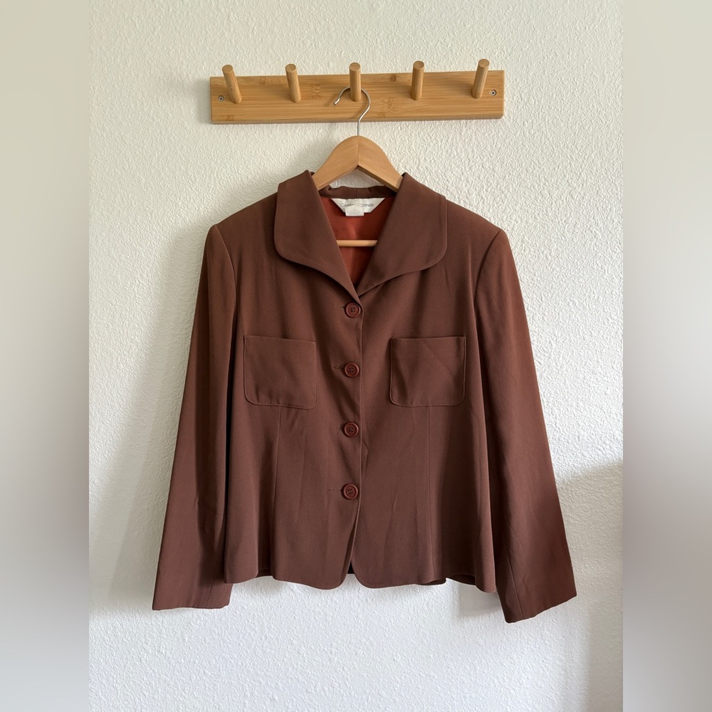 Casual corner brown blazer/shirt - Size 10